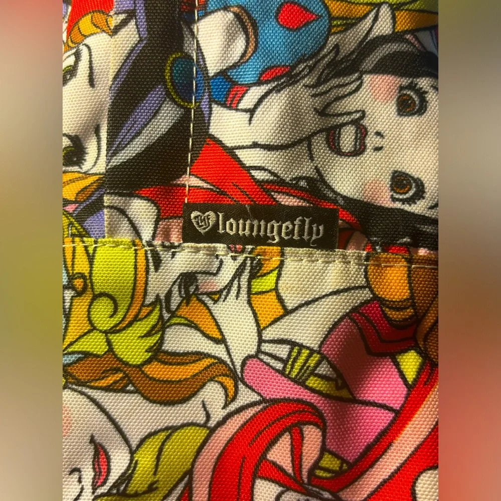 Loungefly Disney Princess All-Over-Print Full Size Backpack Rare EUC